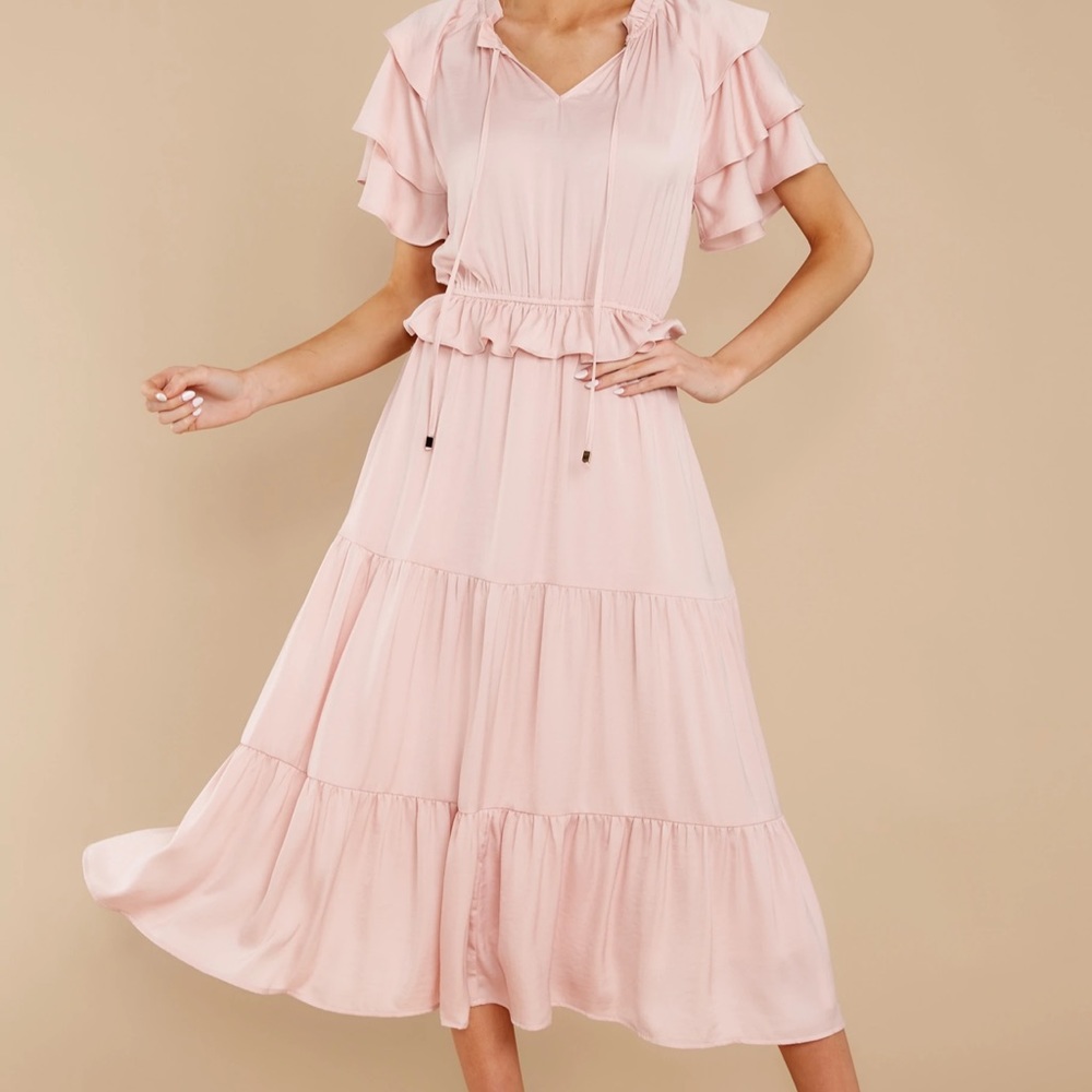 Blush / Mauve Midi Dress